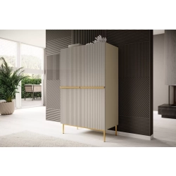 Kredens Szafka Nicole 100 cm - kaszmir / złote nóżki